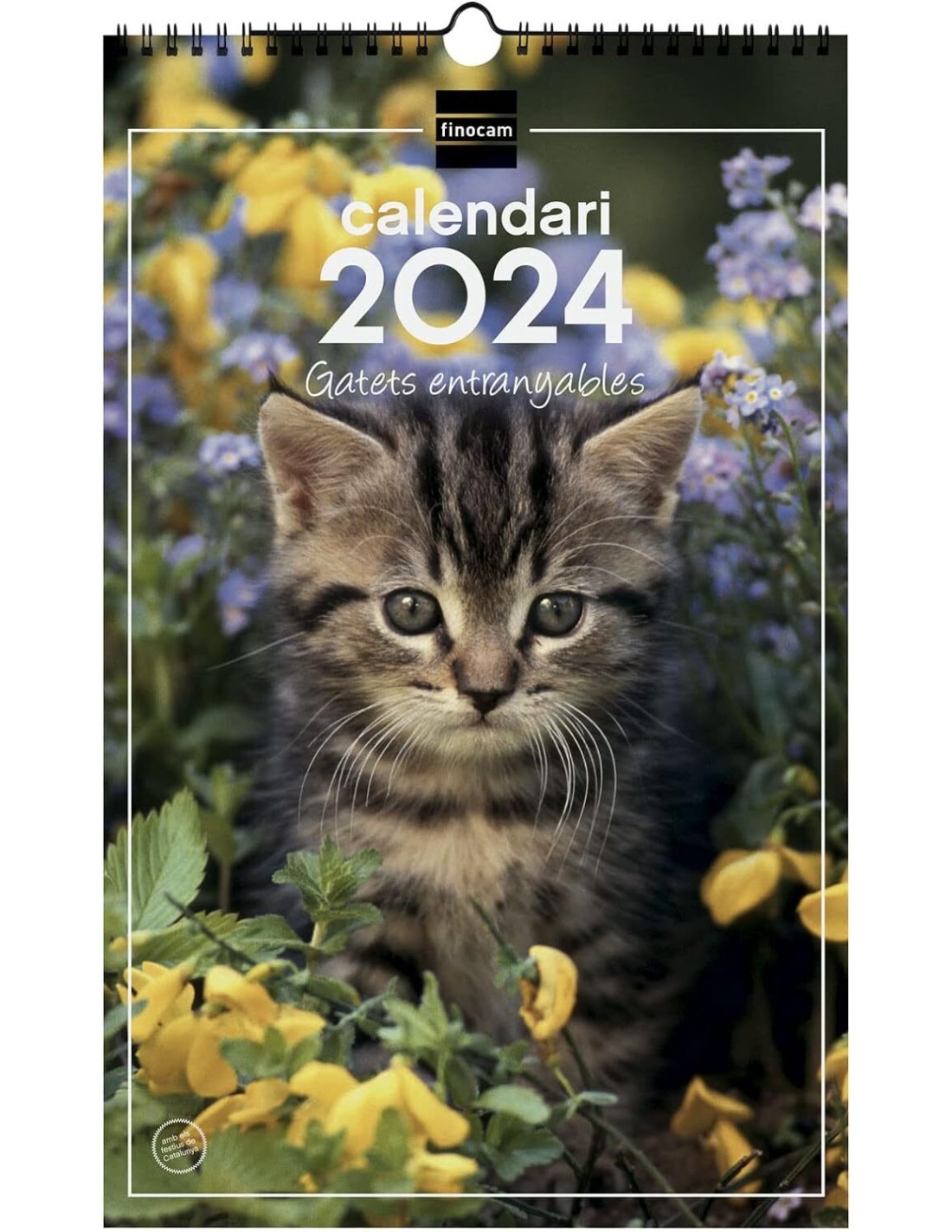 Calendario Pared Esp Escr Gatitos Cat Finocam Liquidac