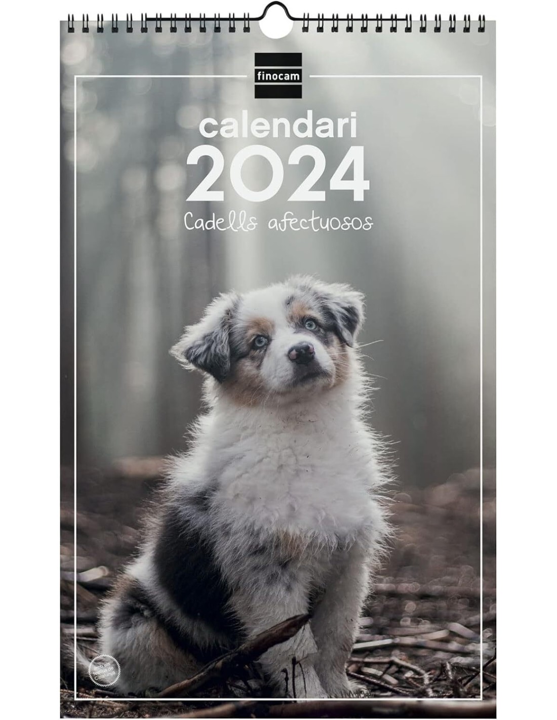 Calendario Pared Esp Escr Cachorros Cat Finocam Liquid