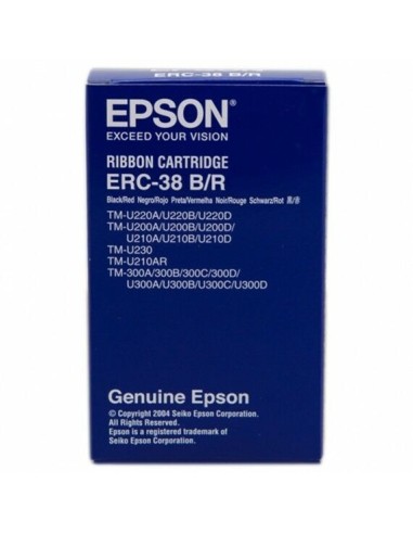 CINTA REGISTRADORA EPSON ERC-38 NEGRO/ROJO