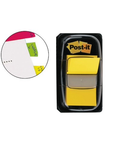 DISPENSADOR BANDERITAS INDEX AMARILLO 50UD. POST-IT