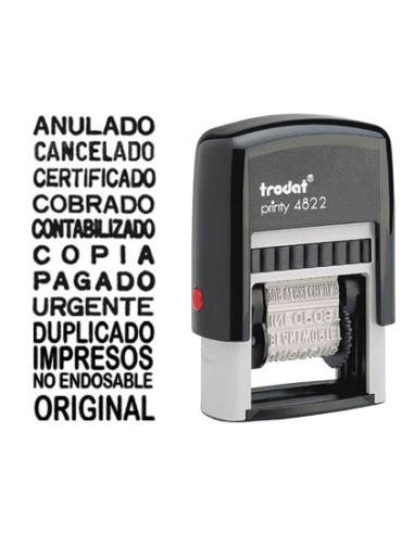 SELLO MULTIFORMULA TRODAT 12 TEXTOS ENTINTAJE AUTOMÁTICO