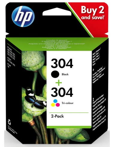 PACK CARTUCHOS HP 304 COLOR I NEGRO