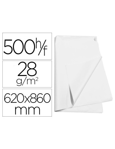 PAPEL MANILA 62X86 BLANCO 20 HOJAS