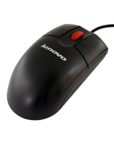 MOUSE ÓPTICO LENOVO USB NEGRO CON CABLE.