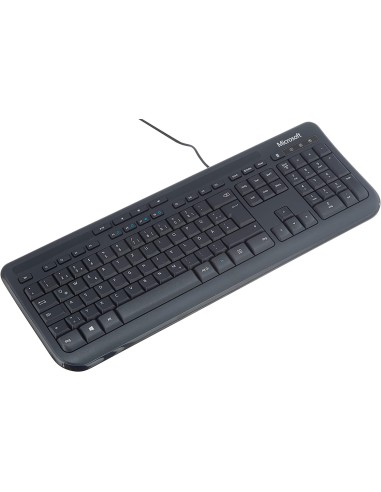 TECLADO MICROSOFT CABLE NEGRO USB MULTIMEDIA.