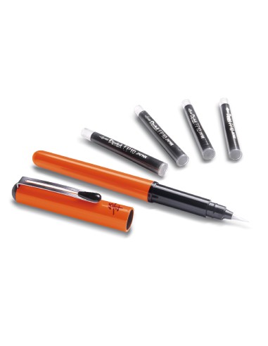 PINCEL PENTEL NARANJA RECARGABLE + 4 RECAMBIOS *LIQUIDACIÓN