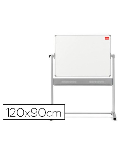 PIZARRA BLANCA MÓVIL NOBO MAGNÉTICA ACER VITRIFICADO 120X90