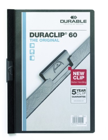 DOSSIER PINZA DURACLIP A4 60H NEGRO