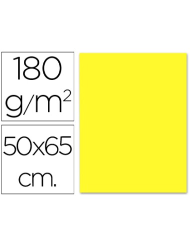 CARTULINA LIDERPAPEL 50X65 CM DE 180 G/M2 AMARILLO