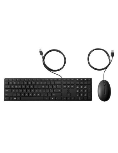 TECLADO Y MOUSE HP 225WIRED CON CABLE USB.