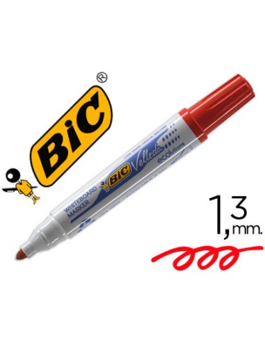 ROTULADOR BIC VELLEDA PARA PIZARRA ROJO PUNTA REDONDA 1,3 MM