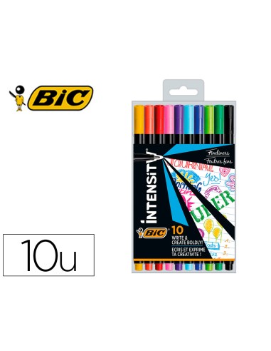 PACK 10 ROTULADORES BIC INTENSITY FINE 0,4 MM