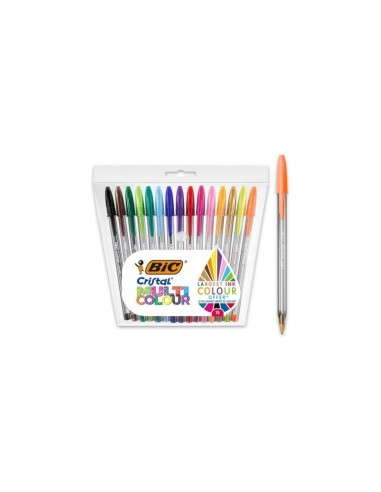 ESTUCHE BOLI BIC CRISTAL MULTICOLOR 15UD