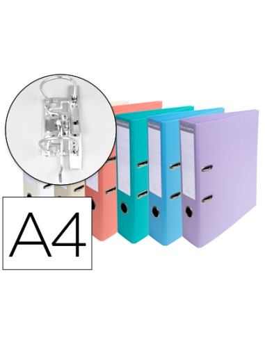 ARCHIVADOR EXACOMPTA SURTIDOS PASTEL PVC DIN A4