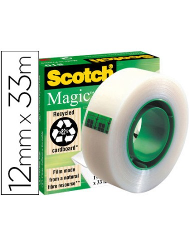 CINTA ADHESIVA SCOTCH-MAGIC 33MT X 12MM INVISIBLE