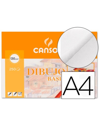 PAPEL DIBUJO BASIK A4 SIN RECUADRO 130GR CANSON