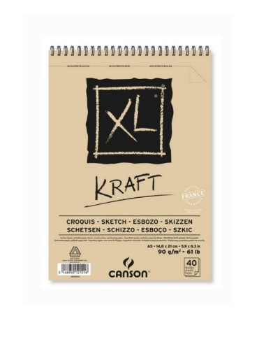 BLOC MICROPERFORADO XL 15x21CM KRAFT 40H 90G CANSON