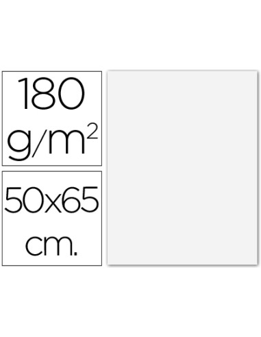 CARTULINA GUARRO EXTRA BLANCA 50X65 CM DE 180 G/M2. 125UD