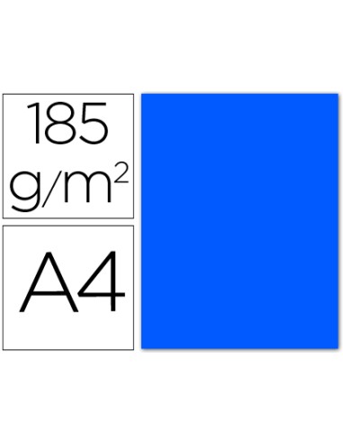 CARTULINA GUARRO DIN A4 AZUL MAR 185G. 50UDS