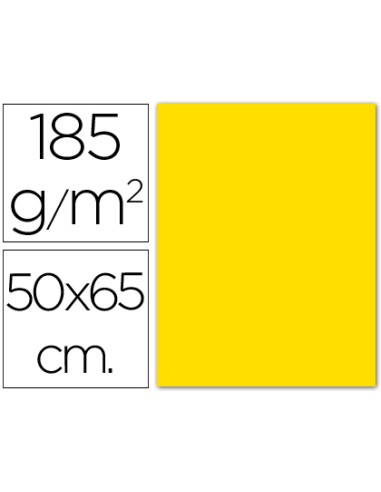 CARTULINA GUARRO AMARILLO GUALDA 50X65CM 185G. 25UDS