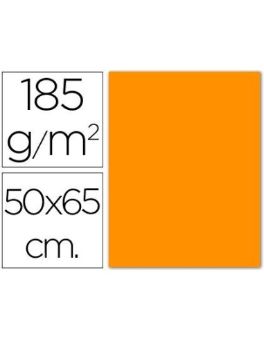 CARTULINA NARANJA 50x65 185GR