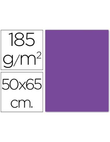 CARTULINA GUARRO VIOLETA 50X65CM 185GR. 25UDS.