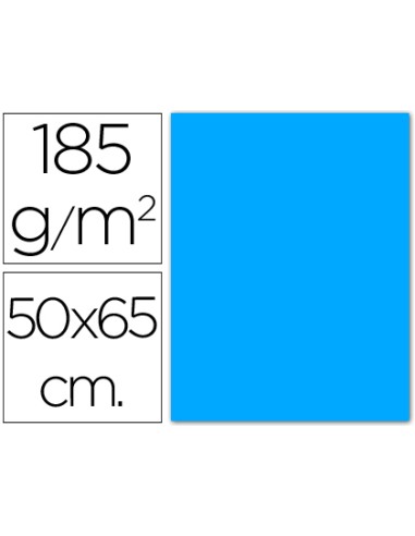 CARTULINA GUARRO AZUL MALDIVAS 50X65CM 185GR. 25UDS.