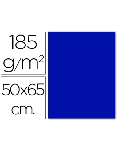 CARTULINA GUARRO AZUL ULTRAMAR 50X65CM 185GR. 25UDS.