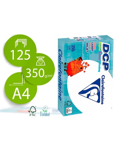 PAPEL CLAIREFONTAINE BLANCO DIN A4 350GR P.125