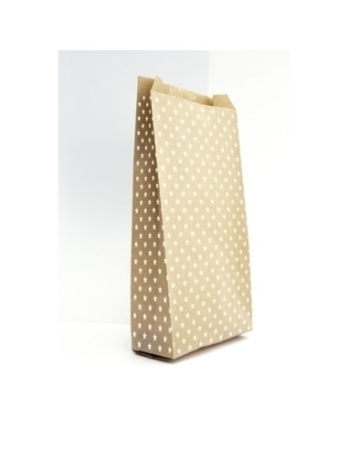 BOLSA KRAFT 15x31x6 ESTRELLAS BLANCAS CLAIREFONTAINE