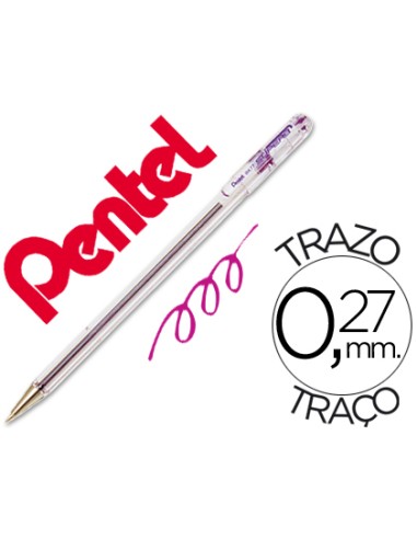 BOLÍGRAFO VIOLETA PENTEL SUPER BK77-V **PRECIO LIQUIDACIÓN