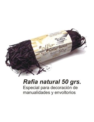 RAFIA NATURAL 50GR COLOR NEGRO FOLIA