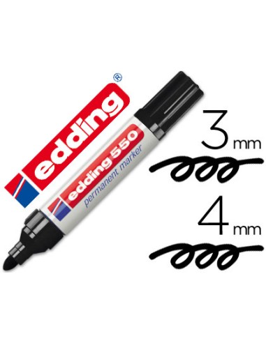 ROTULADOR PERMANENTE EDDING 550 NEGRO