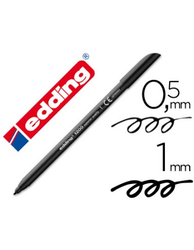 ROTULADOR EDDING PUNTA FIBRA NEGRO PUNTA REDONDA 0,5 MM