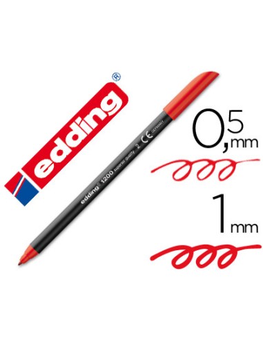 ROTULADOR EDDING PUNTA FIBRA ROJO PUNTA REDONDA 0,5 MM