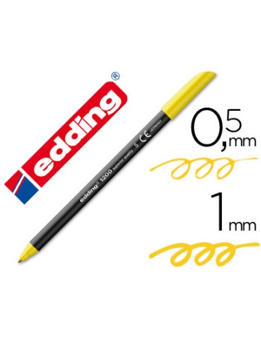 ROTULADOR EDDING 1200 AMARILLO PUNTA REDONDA 0,5 MM