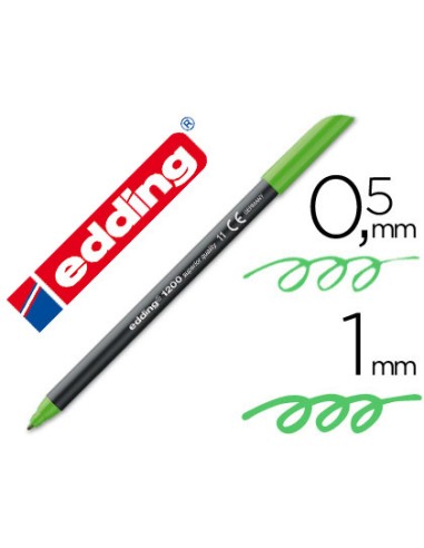 ROTULADOR EDDING PUNTA FIBRA VERDE CLARO PUNTA REDONDA 0,5MM