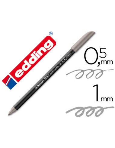 ROTULADOR EDDING PUNTA FIBRA GRIS PUNTA REDONDA 0,5 MM