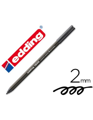 ROTULADOR EDDING PUNTA FIBRA NEGRO PUNTA REDONDA 2 MM