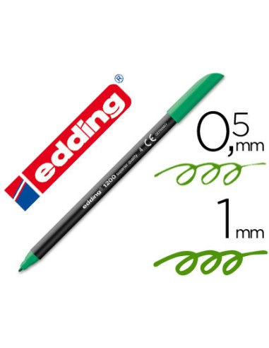 ROTULADOR EDDING PUNTA FIBRA 1200 VERDE PUNTA REDONDA 0,5 MM