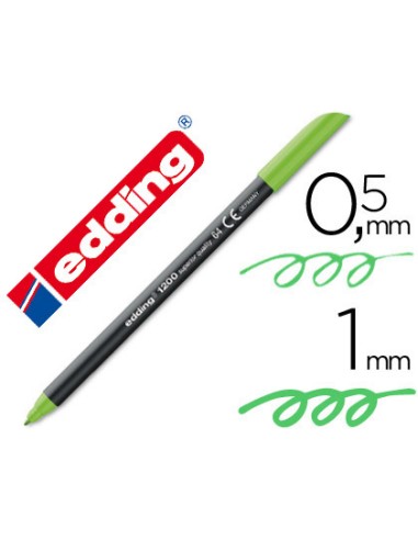 ROTULADOR EDDING PUNTA FIBRA 1200 VERDE NEÓN 0,5 MM