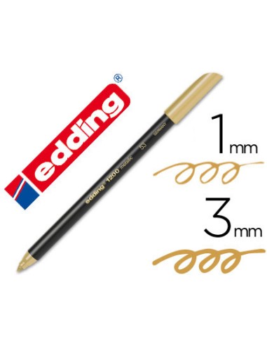 ROTULADOR EDDING PUNTA FIBRA 1200 ORO PUNTA REDONDA 1-3 MM