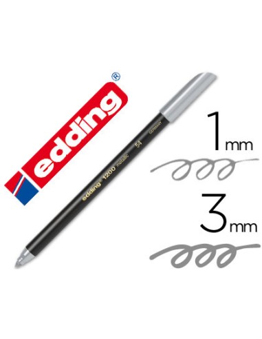 ROTULADOR EDDING PUNTA FIBRA 1200 PLATA PUNTA REDONDA 1-3 MM