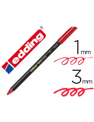 ROTULADOR EDDING PUNTA FIBRA 1200 ROJO METALIZADO