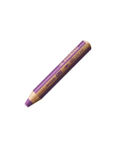 LAPIZ COLOR STABILO WOODY 3EN1 LILA