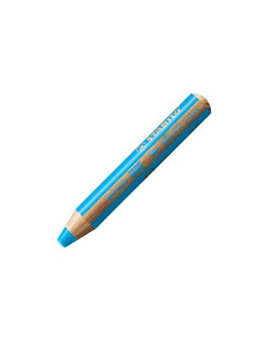 LAPIZ COLOR STABILO WOODY 3EN1 AZUL CYAN