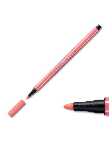 ROTULADOR STABILO PEN68 ROJO FLUOR 1MM