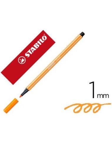 ROTULADOR PEN68 STABILO NARANJA FLUOR