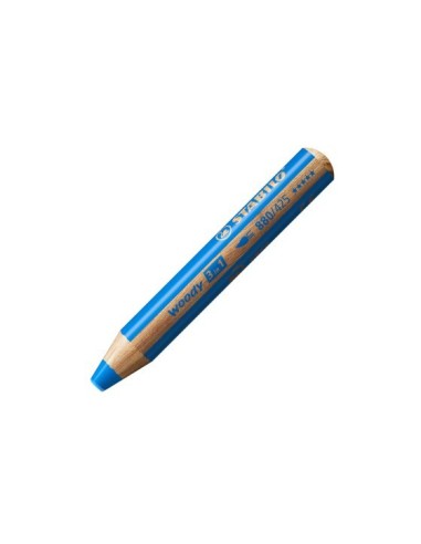 LAPIZ COLOR STABILO WOODY 3EN1 AZUL 