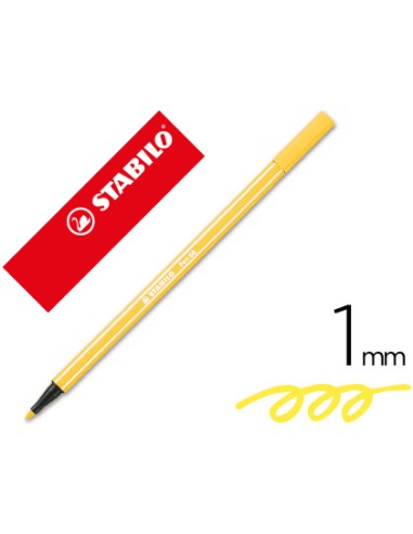 ROTULADOR PEN68 STABILO AMARILLO